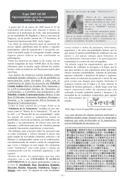 Expo 2005 AICHI Oportunidades para la comunidad latina de Japón