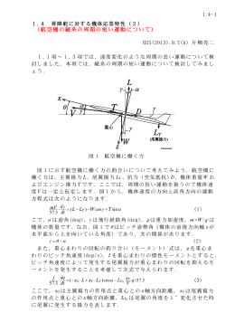 1.4 昇降舵に対する機体応答特性(2).Y130907A