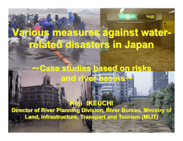 Various measures against water- related disasters in Japan
