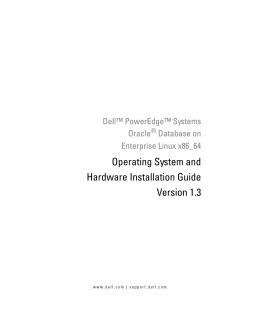 Operating System and Hardware Installation Guide Version 1.3