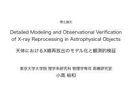 Detailed Modeling and Observational Verification of X-ray