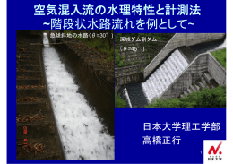 空気混入流の水理特性と計測法 ~階段状水路流れを例として~