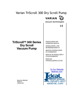 TriScroll ™ 300 Series Dry Scroll Vacuum Pump