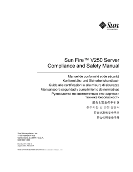 Sun Fire V250 Server Compliance and Safety Manual