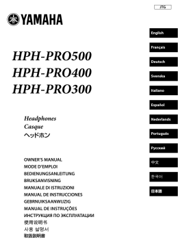 HPH-PRO500 HPH-PRO400 HPH