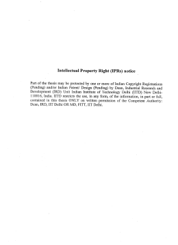 Intellectual Property Right (IPRs) notice - EPrints@IIT Delhi