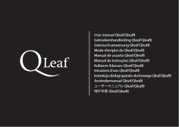 User manual Qleaf/Qleaf8 Gebruikershandleiding Qleaf