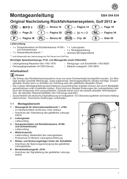 Original Nachrüstung Rückfahrkamerasystem, Golf 2013