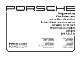 Porsche Classic PCG.901.010.40 Pflegeanleitung Care instructions