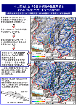 被災地の雪崩ハザードマップ