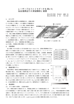 レーザープロファイラデータを用いた 仙台港周辺での津波解析と被害