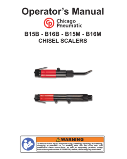 Operator`s Manual - Chicago Pneumatic Mobile Catalog