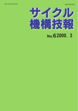 JNC TN1340 2000-001 ISBN 0289-6605