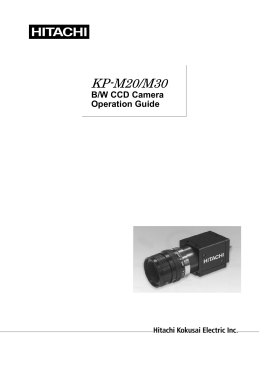 KP-M20/M30 - Hitachi Kokusai Electric America, Ltd.