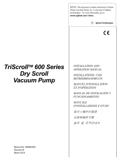 TriScrollTM 600 Series Dry Scroll Vacuum Pump