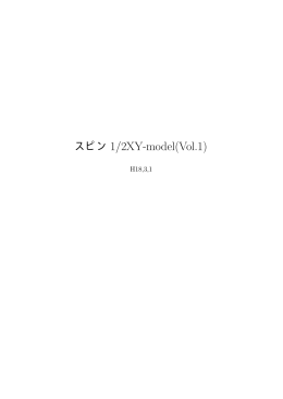 スピン1/2XY-model(Vol.1)