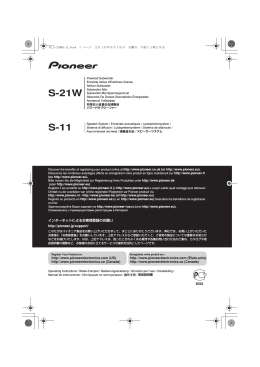 S-11 S-21W - Pioneer Electronics