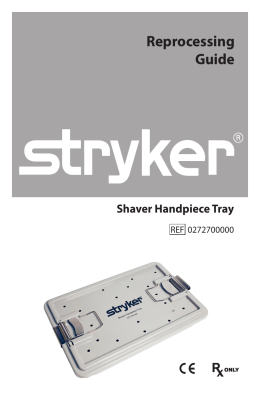 Reprocessing Guide Shaver Handpiece Tray