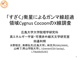 ガンマ線超過領域Cygnus Cocoonの すざく衛星を用いたX線による調査