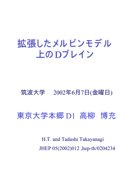pdf file - 筑波大学物理学系素粒子理論研究室