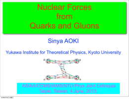 Nuclear Forces from Quarks and Gluons