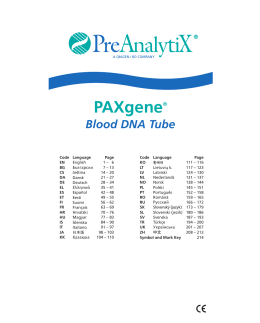 PAXgene® - PreAnalytiX
