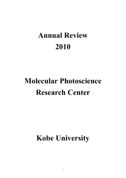 Annual Review 2010 Molecular Photoscience Research