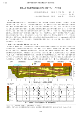 腐植土を含む超軟弱地盤における材料パラメータの決定