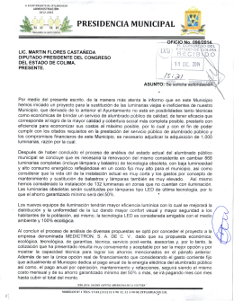 PRESIDENCIA MUNICIPAL - Congreso del Estado de Colima