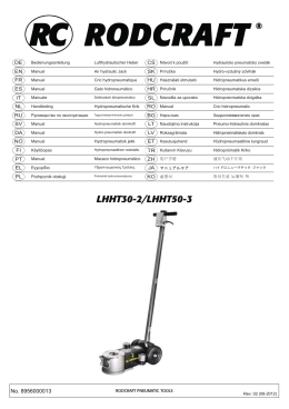 LHHT30-2/LHHT50-3 - Rodcraft Pneumatic Tools