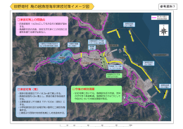 田野畑村 島の越漁港海岸津波対策イメージ図