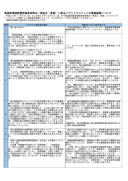 徳島県環境影響評価条例等 徳島県環境影響評価条例等の一部改正
