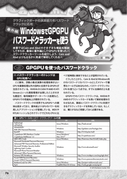 WindowsでGPGPU パスワードクラッカーを使う