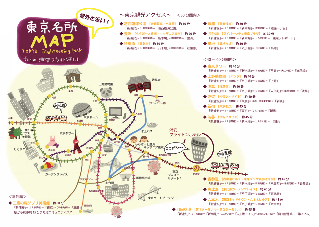 東京観光アクセス 30 分圏内