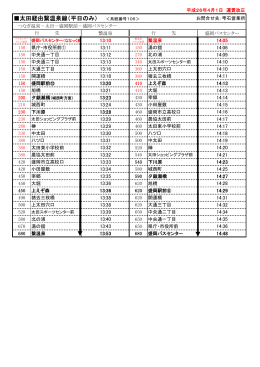 太田経由繋温泉線（平日のみ） ＜系統番号106＞