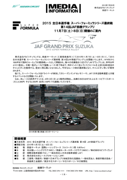 2015 全日本選手権 スーパーフォーミュラシリーズ最終戦 第14回JAF