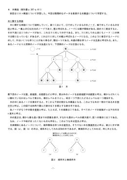 - 1 - 8．木構造（教科書 p.387-p.411） 前回はリスト構造について学習