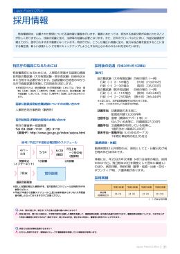 採用情報（PDF：192KB） - Japan Patent Office