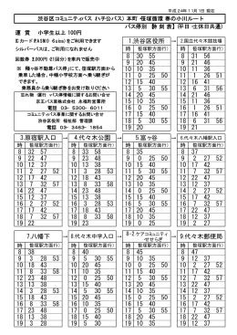 （ハチ公バス） 本町・笹塚循環 春の小川ルート 時刻表