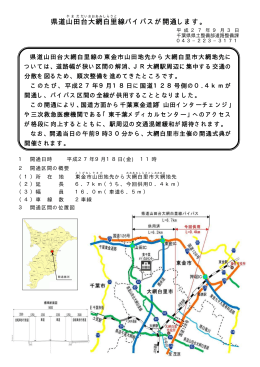 県道山田 台 大網白里 線バイパスが開通します。