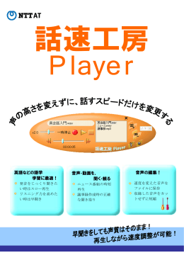 話速工房 Player パンフレット ｜ NTT-AT