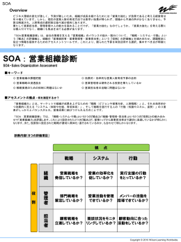 SOA ： 営業組織診断