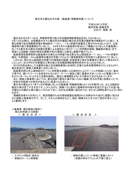 東日本大震災のその後 （鹿島港・常陸那珂港）について