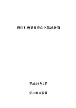 橋梁長寿命化修繕計画 (PDF 354KB)