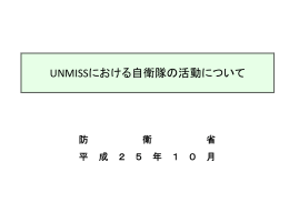 【随時更新】251017 UNMISS自衛隊活動状況（平ベース）