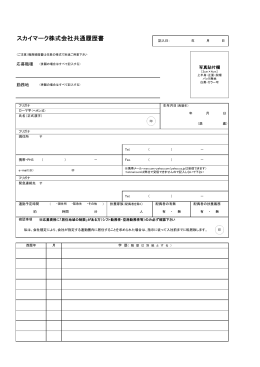 スカイマーク株式会社共通履歴書