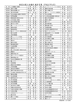 新居浜商工会議所 議員名簿（平成27年4月）