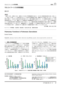 サルコイドーシスの呼吸機能 - 日本サルコイドーシス／肉芽腫性疾患学会