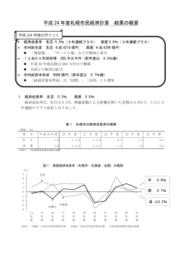 「平成24年度札幌市民経済計算」結果の概要（PDF：169KB）