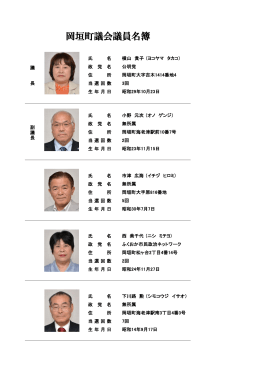 岡垣町議会議員名簿